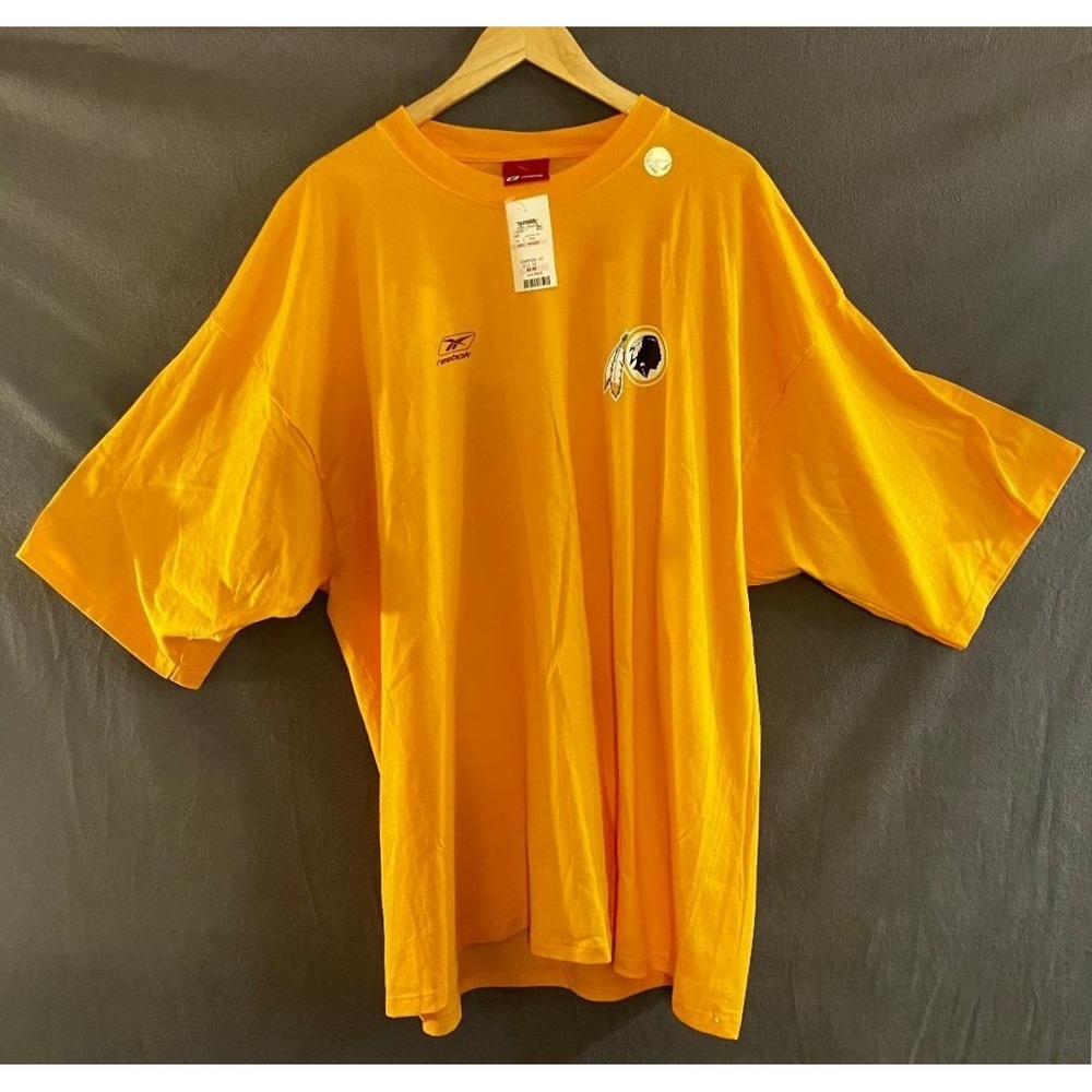 NWT Reebok Washington Redskins NFL Football T-Shirt Gold Yellow Men's 2XL